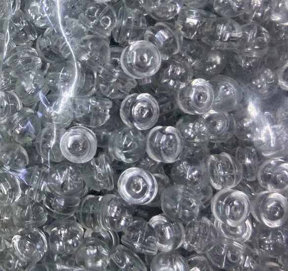 Wholesale Copper Silicone Ear Plug Accessories With Semicircle Pattern And Electroplating Treatment