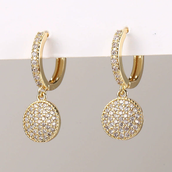 Wholesale Copper Simple Micropaved Zircon Earrings With Heart Butterfly Ear Hook Ear Buckle Geometric And Heart Shape Design For Women