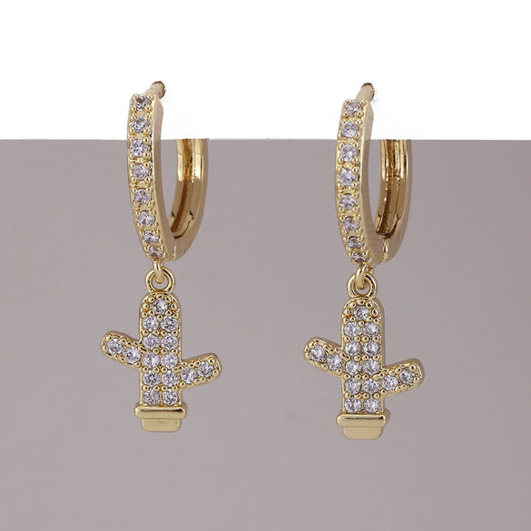 Wholesale Copper Simple Micropaved Zircon Earrings With Heart Butterfly Ear Hook Ear Buckle Geometric And Heart Shape Design For Women