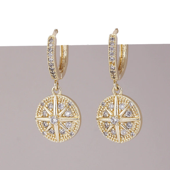 Wholesale Copper Simple Micropaved Zircon Earrings With Heart Butterfly Ear Hook Ear Buckle Geometric And Heart Shape Design For Women
