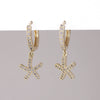 Wholesale Copper Simple Micropaved Zircon Earrings With Heart Butterfly Ear Hook Ear Buckle Geometric And Heart Shape Design For Women