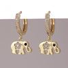 Wholesale Copper Simple Micropaved Zircon Earrings With Heart Butterfly Ear Hook Ear Buckle Geometric And Heart Shape Design For Women