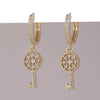 Wholesale Copper Simple Micropaved Zircon Earrings With Heart Butterfly Ear Hook Ear Buckle Geometric And Heart Shape Design For Women