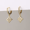 Wholesale Copper Simple Micropaved Zircon Earrings With Heart Butterfly Ear Hook Ear Buckle Geometric And Heart Shape Design For Women