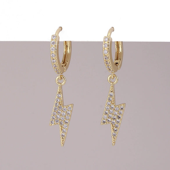 Wholesale Copper Simple Micropaved Zircon Earrings With Heart Butterfly Ear Hook Ear Buckle Geometric And Heart Shape Design For Women