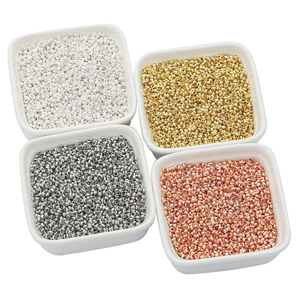 Wholesale Copper Simple Style Diy Handmade Beaded Jewelry Accessories Necklace With Gold And Silver Fixed Clip Tail Tube And Positioning Beads Electroplated
