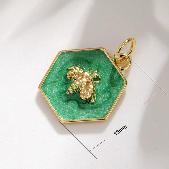 Wholesale Copper Small Animal Pendant With Dripping Oil And Diamondembedded Including Butterfly Turtle Bee Dragonfly