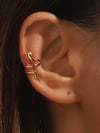 Wholesale Copper Snake Ear Clip Electroplated Animal Zodiac Punk Retro Style For Women