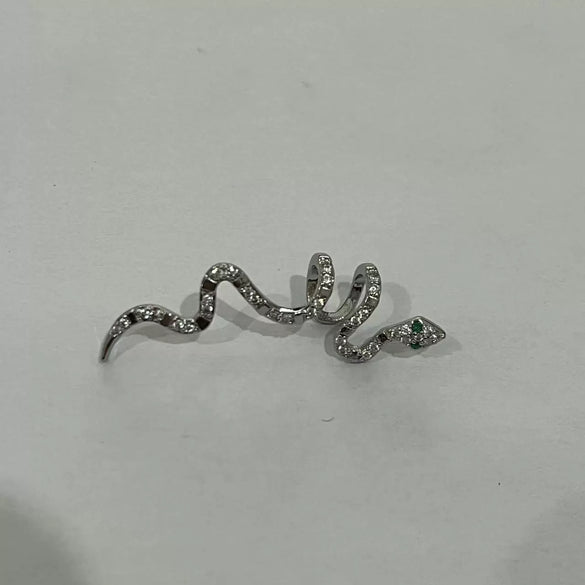 Wholesale Copper Snake Ear Clip Electroplated Animal Zodiac Punk Retro Style For Women