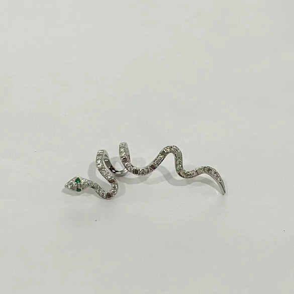 Wholesale Copper Snake Ear Clip Electroplated Animal Zodiac Punk Retro Style For Women