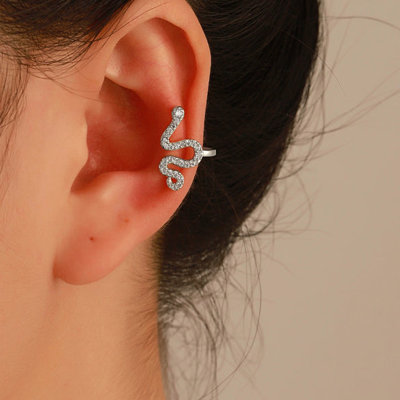 Wholesale Copper Snakeshaped Electroplated Animal Style Women's Earrings