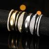 Wholesale Copper Stacked Simple Plain Women's Ring Set Inlaid With Zircon Geometric Minimalist Jewelry