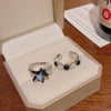 Wholesale Copper Star Open Ring For Women With Electroplating Design