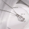 Wholesale Copper Titanium Steel Ochain Necklace For Women With Microinlaid Zircon Paper Clip Pendant Light Luxury Geometric Electroplated Style