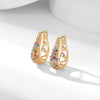 Wholesale Copper U Shaped Diamond Set Elegant Retro Fashion Earrings