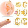 Wholesale Copper Ushape Geometric Cartilage Ear Clip Electroplated For Women