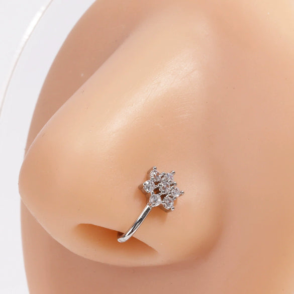 Wholesale Copper Ushaped Electroplated Nonperforated Nose Clip Puncture Jewelry For Women
