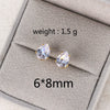 Wholesale Copper Water Drops Zircon Earrings With Cartoon Characters Geometric Letters Numbers Text Diamond Design For Women Light Luxury Retro Style