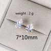 Wholesale Copper Water Drops Zircon Earrings With Cartoon Characters Geometric Letters Numbers Text Diamond Design For Women Light Luxury Retro Style
