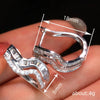 Wholesale Copper Wave Twist Hollow Design Electroplated Women's Earrings
