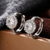 Wholesale Copper Women's Fashion Jewelry Geometric Microinlaid Zircon Earrings