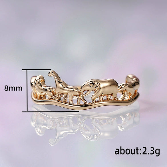 Wholesale Copper Women's Ring With Animal And Zodiac Design Inlaid With Zircon