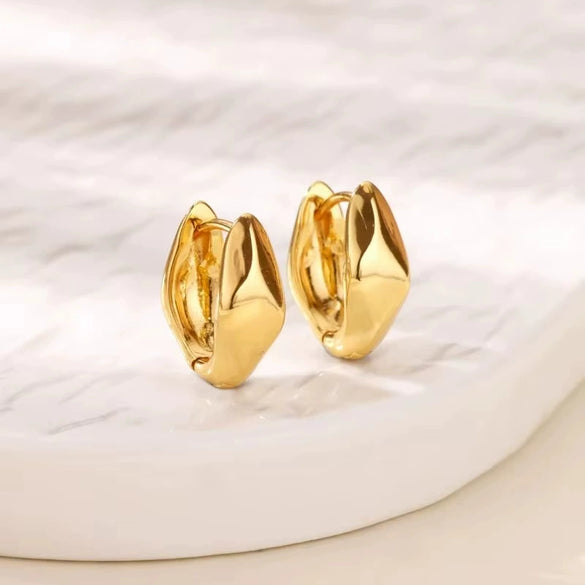 Wholesale Copper Woven Wheat Ear Earrings For Women Electroplated
