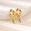 Wholesale Copper Woven Wheat Ear Earrings For Women Electroplated
