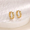 Wholesale Copper Woven Wheat Ear Earrings For Women Electroplated