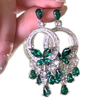 Wholesale Copper Zircon Butterfly Dragonfly Insect Diamond Earrings Highend Style
