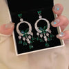 Wholesale Copper Zircon Butterfly Dragonfly Insect Diamond Earrings Highend Style