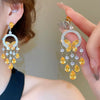 Wholesale Copper Zircon Butterfly Dragonfly Insect Diamond Earrings Highend Style
