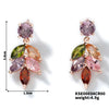 Wholesale Copper Zircon Earrings Geometric Pastoral Style