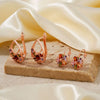 Wholesale Copper Zircon Earrings Geometric Pastoral Style