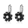 Wholesale Copper Zircon Flower Earrings For Women