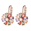 Wholesale Copper Zircon Flower Earrings For Women