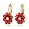 Wholesale Copper Zircon Flower Earrings For Women