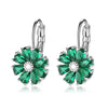 Wholesale Copper Zircon Flower Earrings For Women