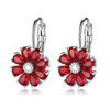 Wholesale Copper Zircon Flower Earrings For Women