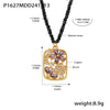 Wholesale Copper Zircon Flower Pendant Necklace With Geometric Pattern Handmade And Electroplated For Women