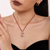 Wholesale Copper Zircon Flower Pendant Necklace With Geometric Pattern Handmade And Electroplated For Women