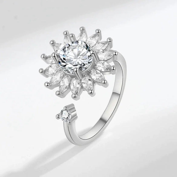 Wholesale Copper Zircon Geometric Fingertip Ring Anxiety Relief Focus Toy