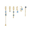 Wholesale Copper Zircon Geometric Tassel Earrings Set For Women Light Luxury Niche Style