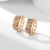 Wholesale Copper Zircon Inlay Bow Shaped Women's Earrings With Butterfly Design