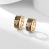 Wholesale Copper Zircon Inlay Bow Shaped Women's Earrings With Butterfly Design