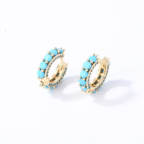 Wholesale Copper Zircon Inlay Women's Simple Light Luxury Earrings