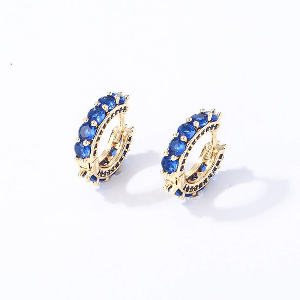 Wholesale Copper Zircon Inlay Women's Simple Light Luxury Earrings