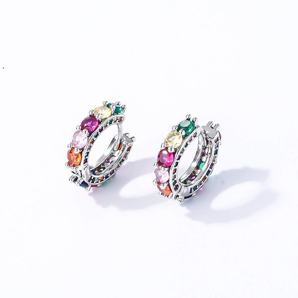 Wholesale Copper Zircon Inlay Women's Simple Light Luxury Earrings