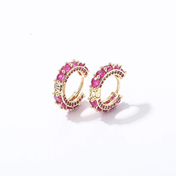 Wholesale Copper Zircon Inlay Women's Simple Light Luxury Earrings
