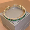 Wholesale Copper Zircon Letter Bracelet Gold Electroplated For Women Cool Style